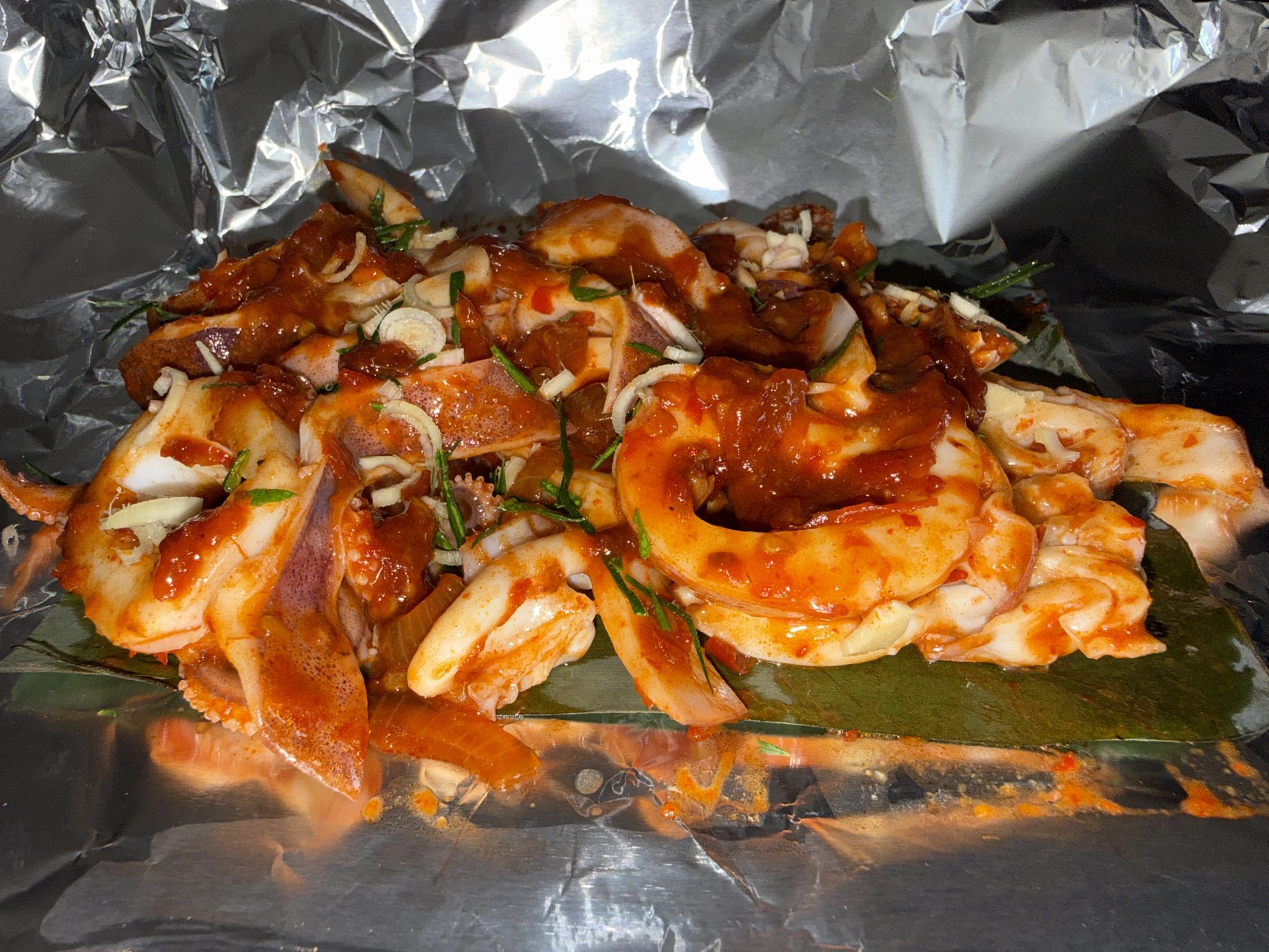 Teriyaki salmon and smores at a Mister BBQ event